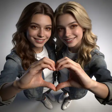 Ultra realistic 4K photo of two best friends