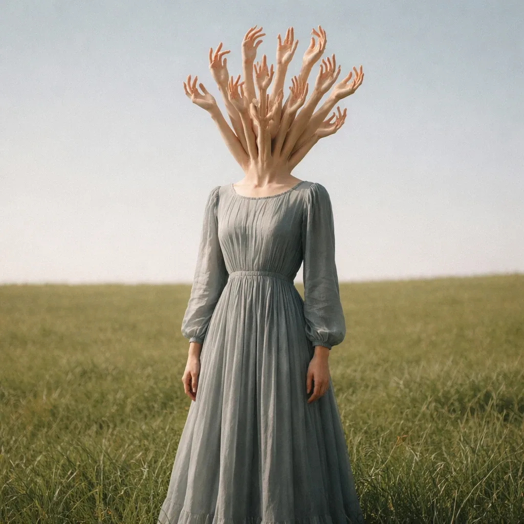 Woman with a Bouquet of Hands by Chrissy777