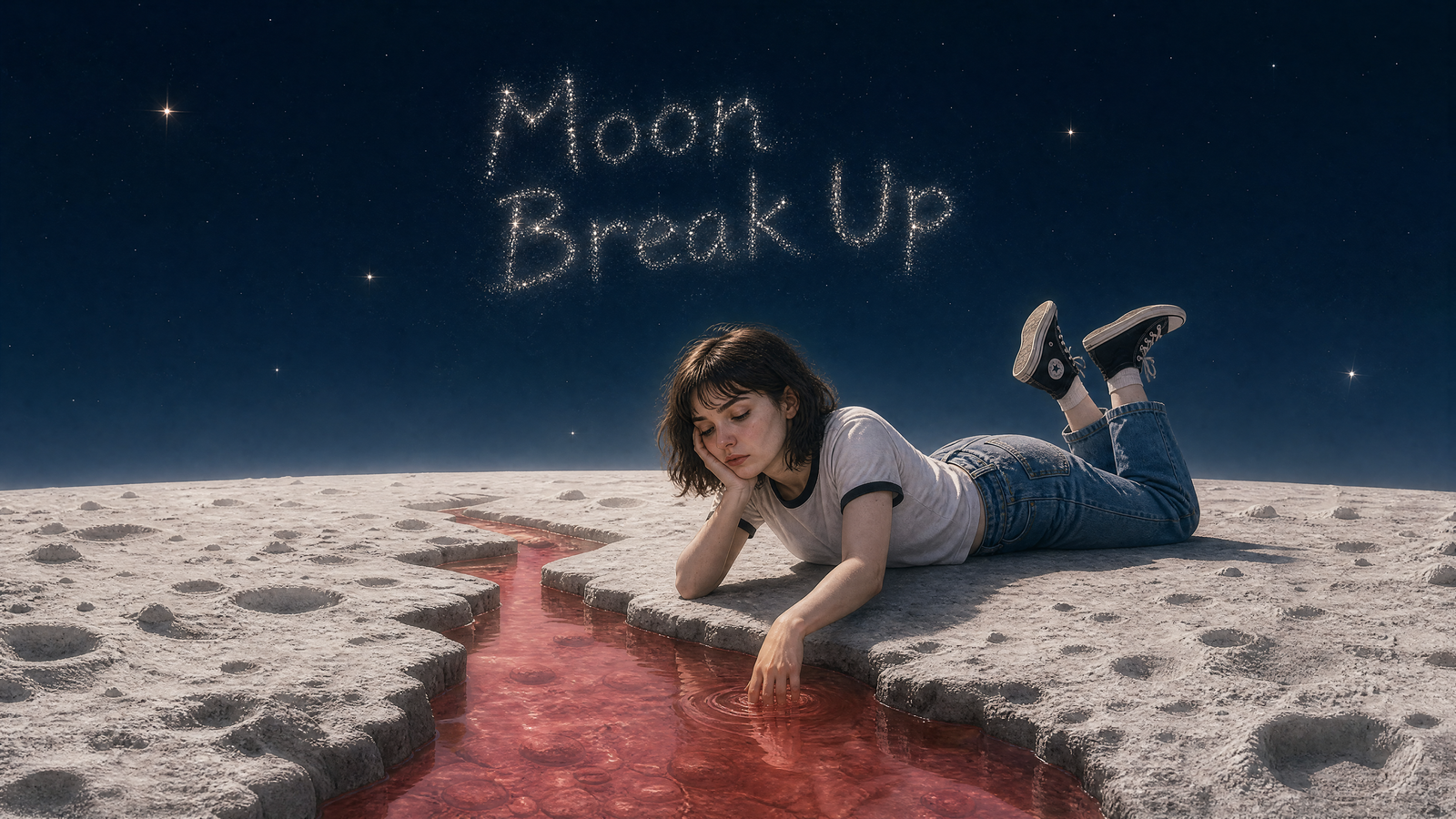 Moon Break Up - album cover by Hajar Eddal