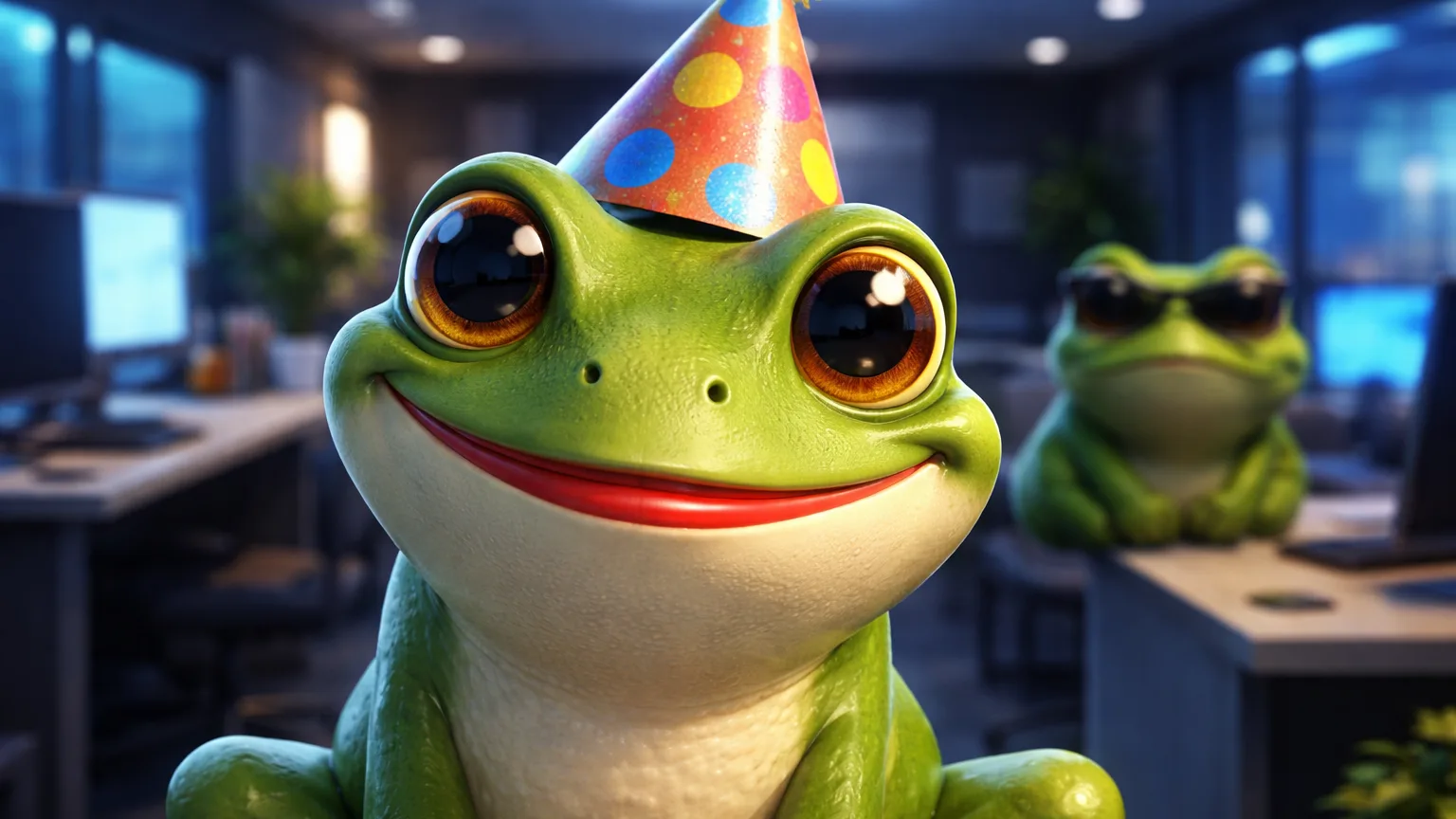 The Birthday Frog Smile and mmmm jealousy one by Max 7AI