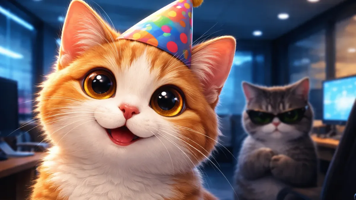 The Birthday Cat Smile and mmmm jealousy one by Hajar Eddal