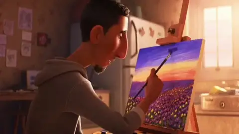 Pixar-style animated movie trailer