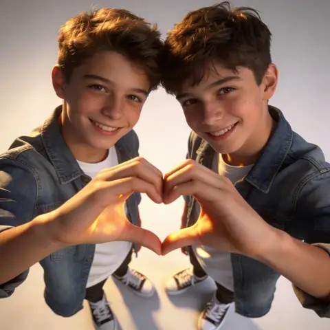 Ultra realistic 4K photo of two best friends